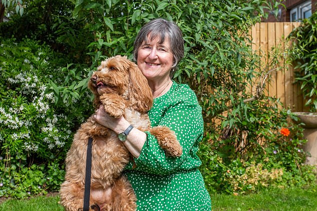 Angela says taking Cool Joints+ has helped her stay active and she still loves walking her Cockapoo, Phoebe